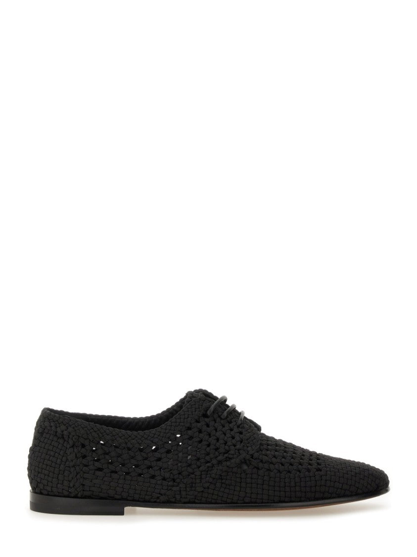 Woven Black Derby Shoe