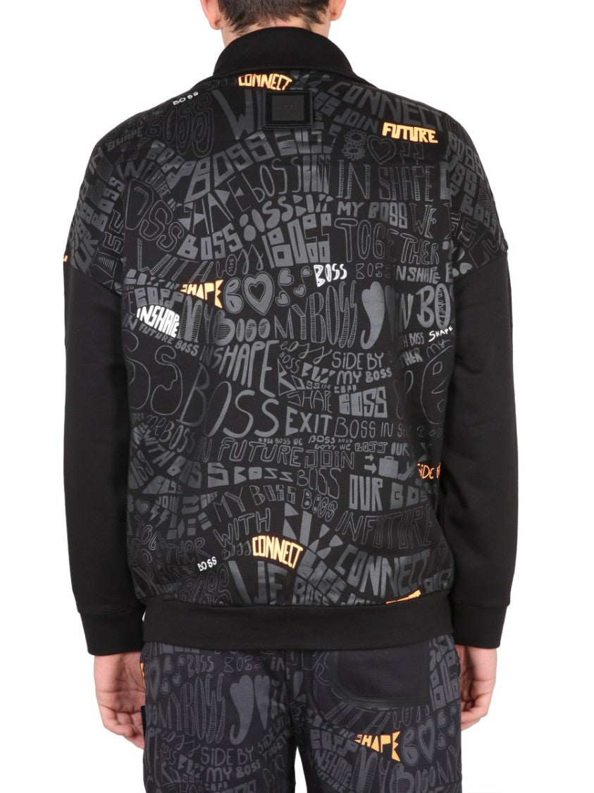 High Neck Graphic Sweatshirt