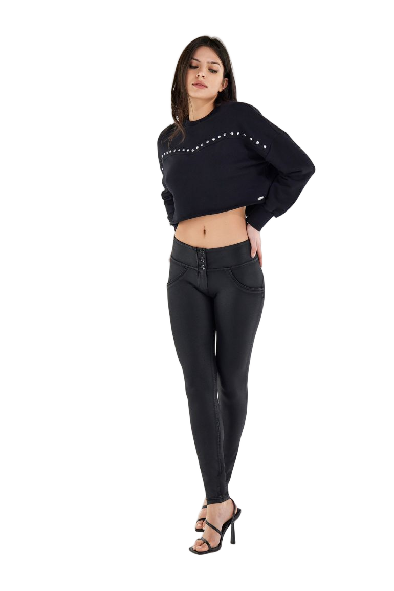 Skinny Fit Black Pants With Push-Up Effect
