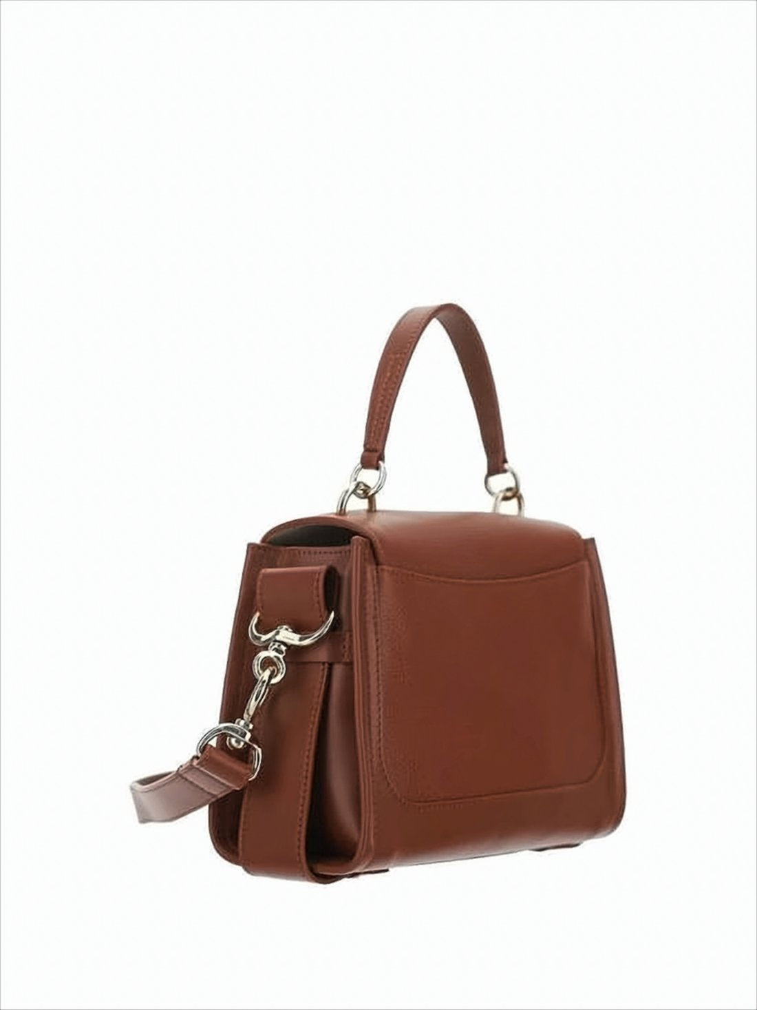 Structured Calf Leather Tote Bag