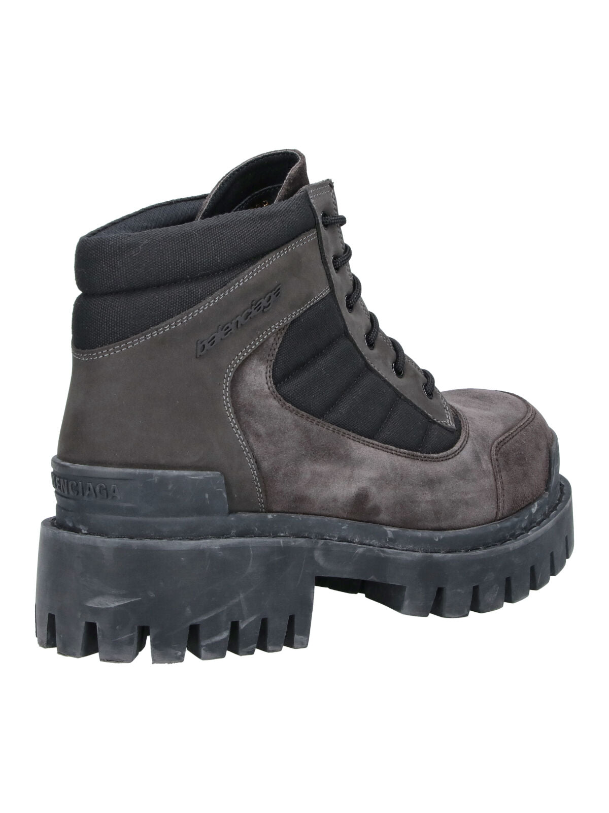 Combat Strike Chunky Ankle Boots with Lace-Up Closure and Rubber Sole