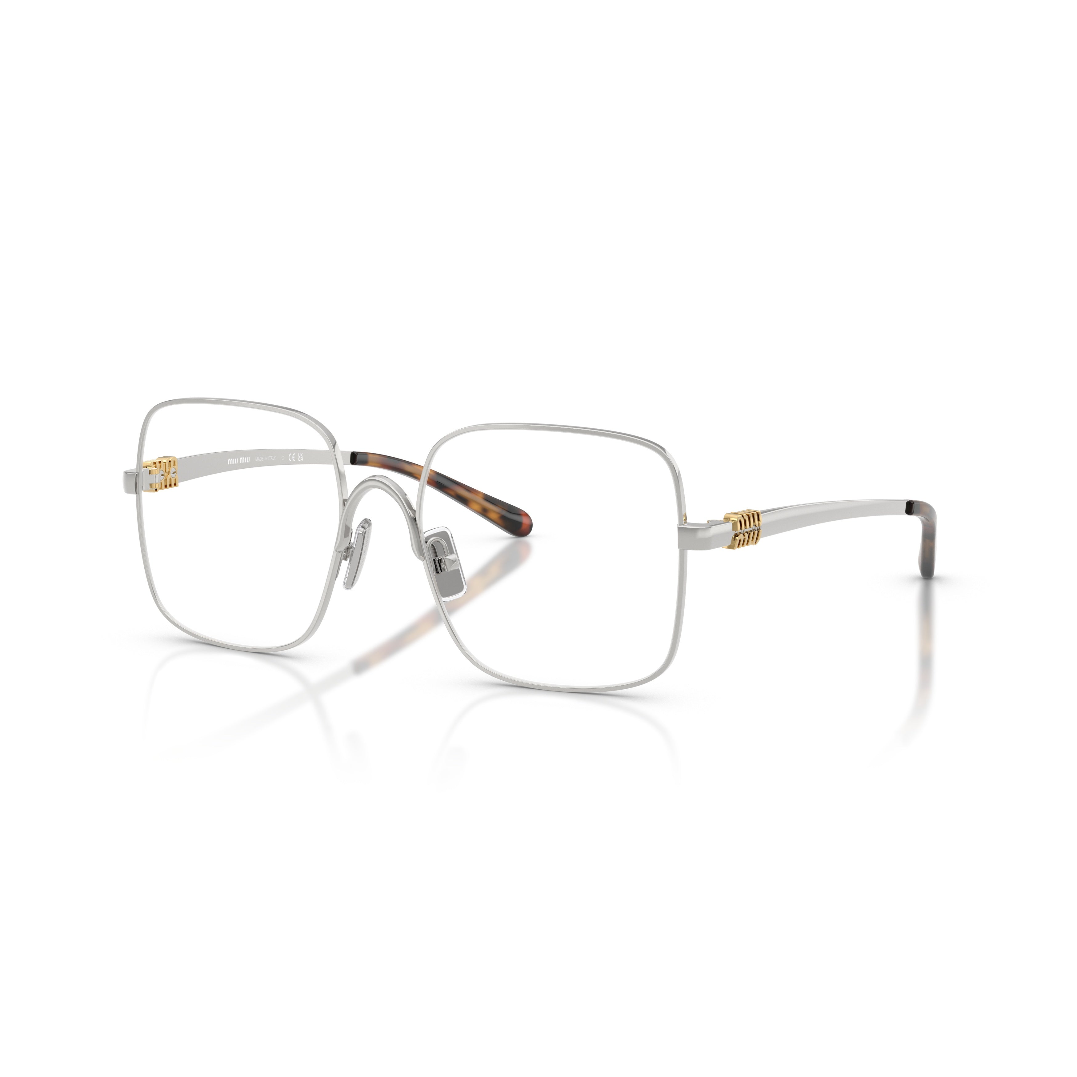 0mu 51yv Square Metal Frame Eyeglasses