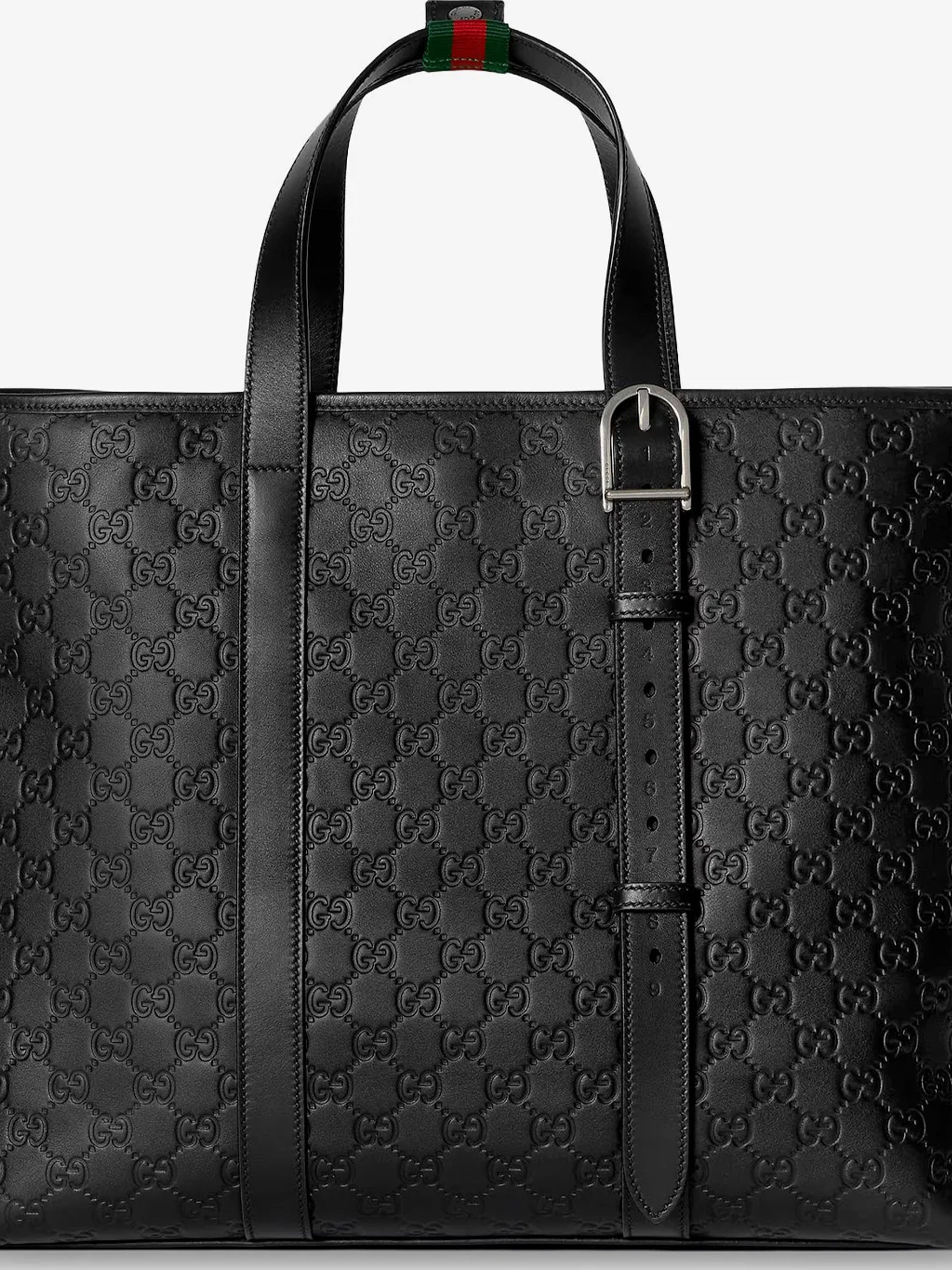 Black Arabella Embossed Pattern Tote Bag