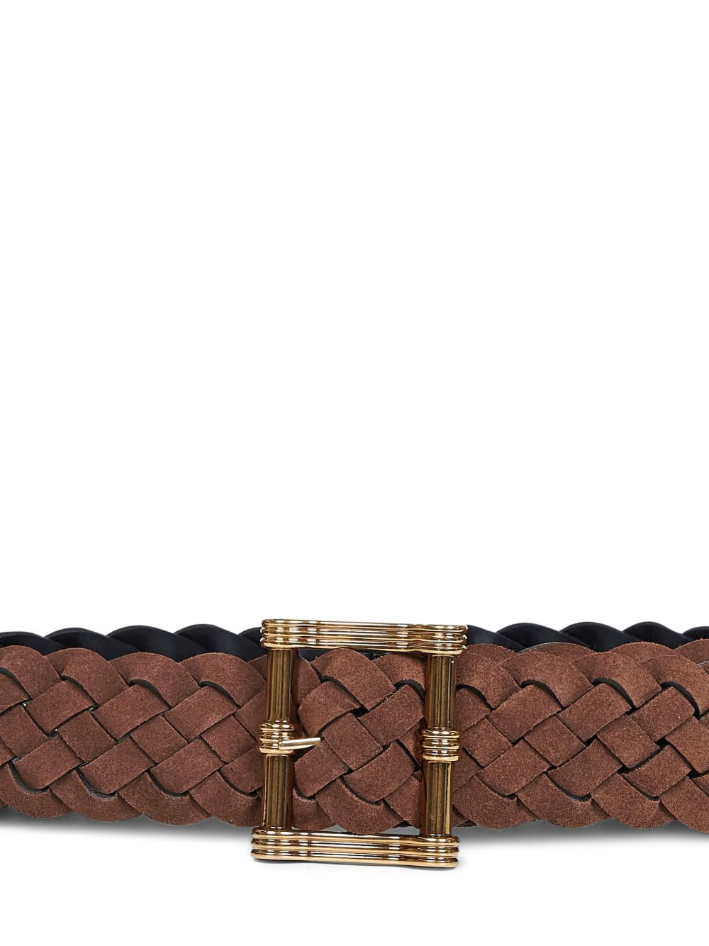 Reversible Woven Belt With Gold-Tone Pin Buckle