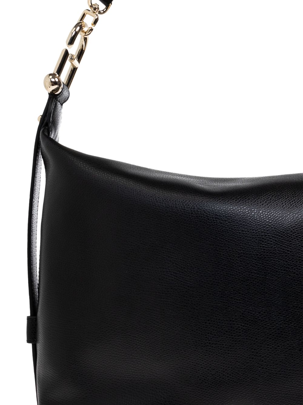 Rectangular Leather Handbag With Gold Hardware Accents