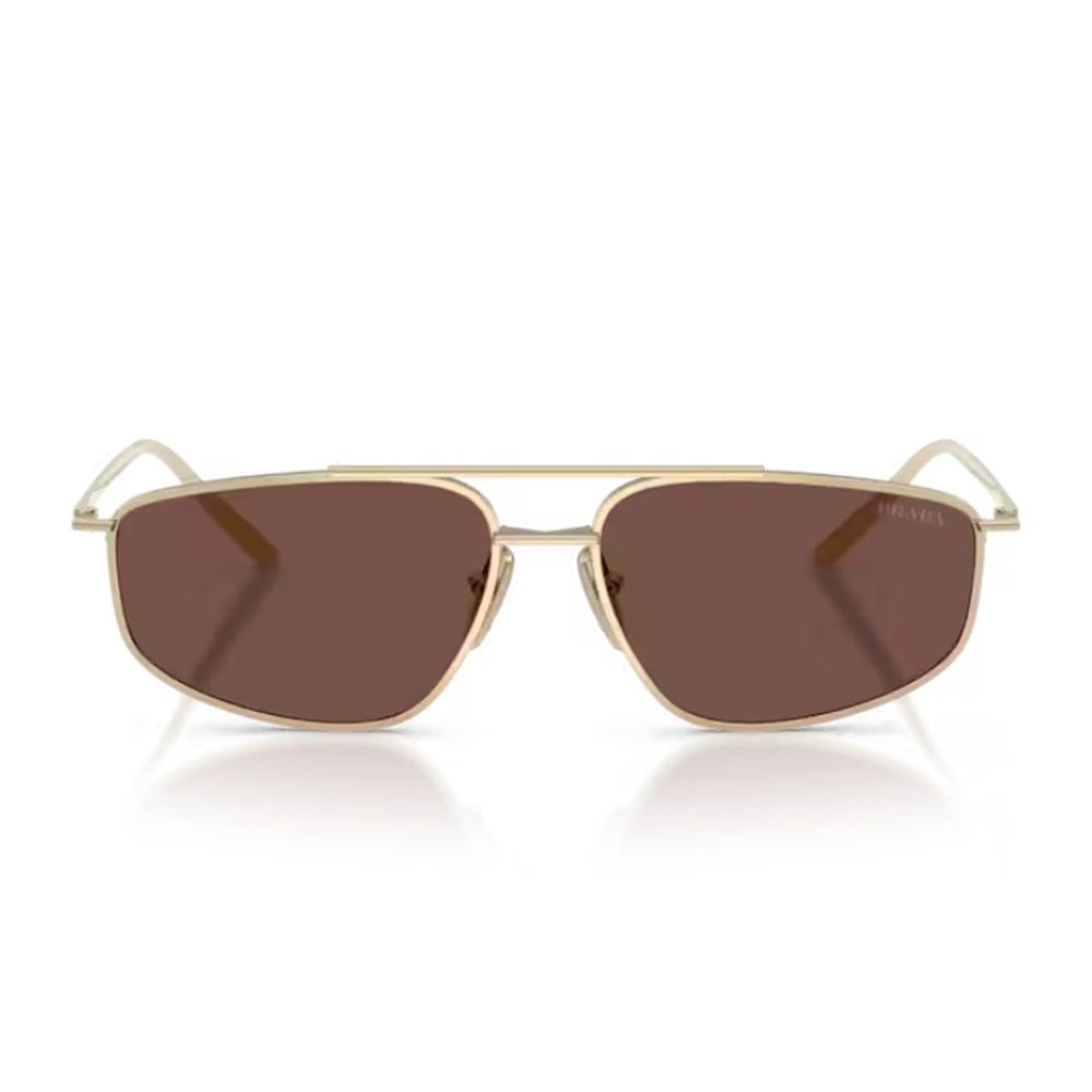 Pr C51S Rectangular Light-Gold Metal Sunglasses