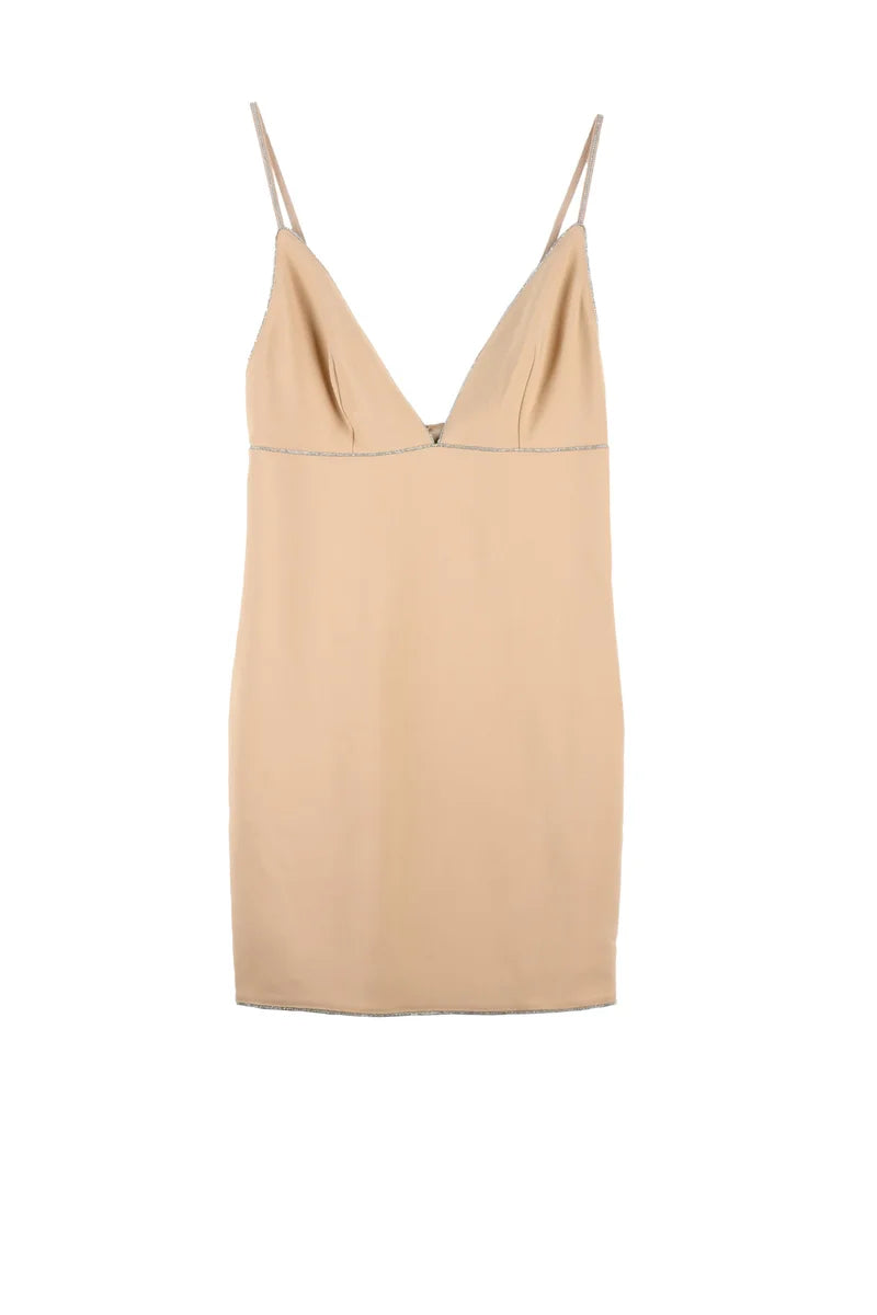 Sequin Sheath Dress - Beige