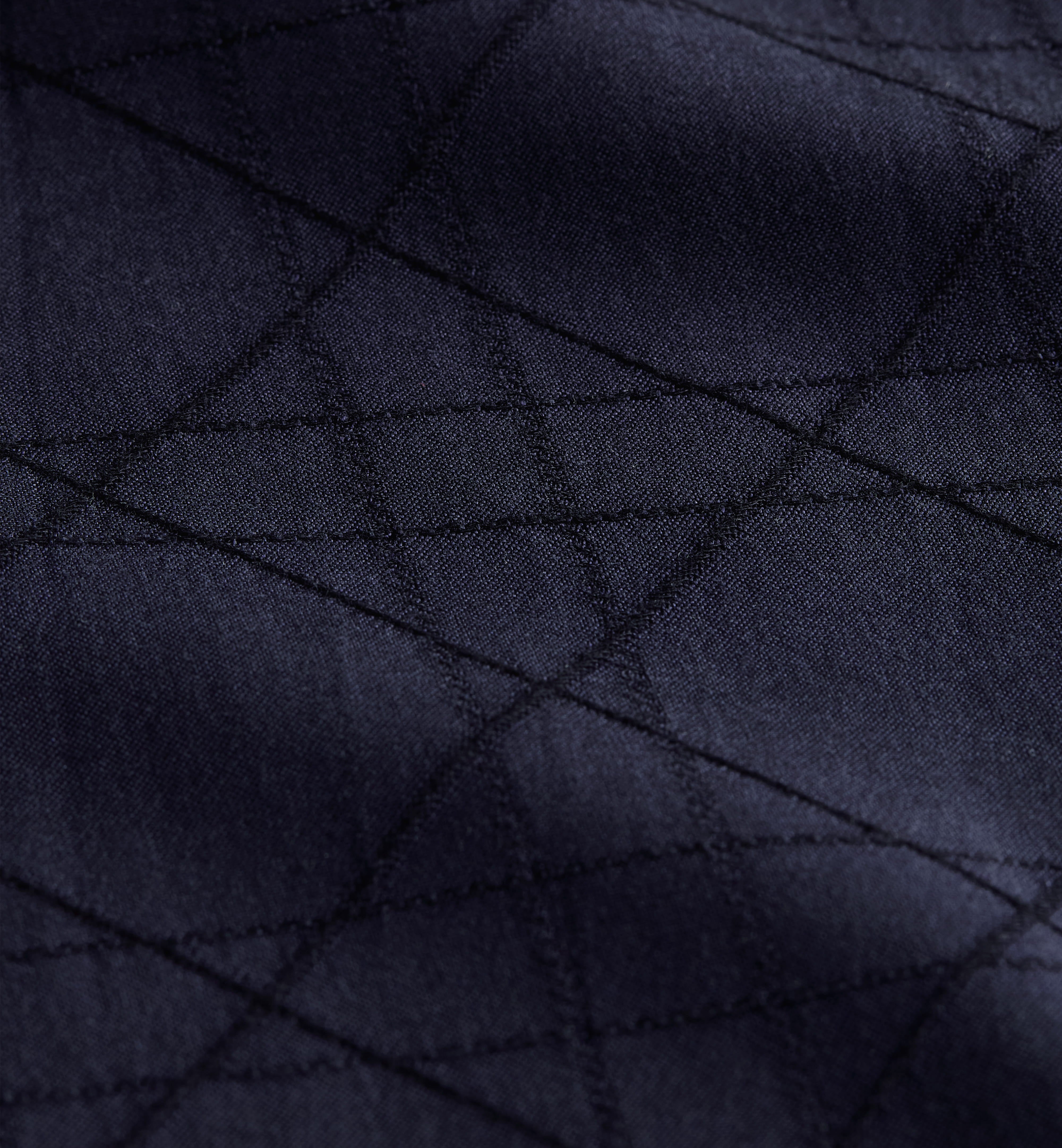 Short-Sleeve Woven Shirt With Tonal Geometric Pattern