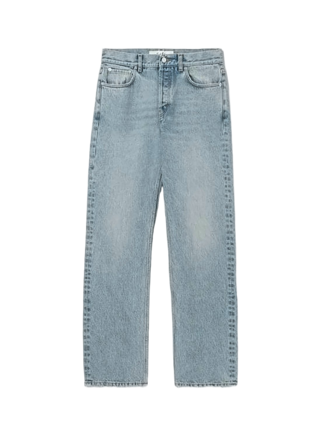 Light-Wash Denim Pants with Classic Five-Pocket Design