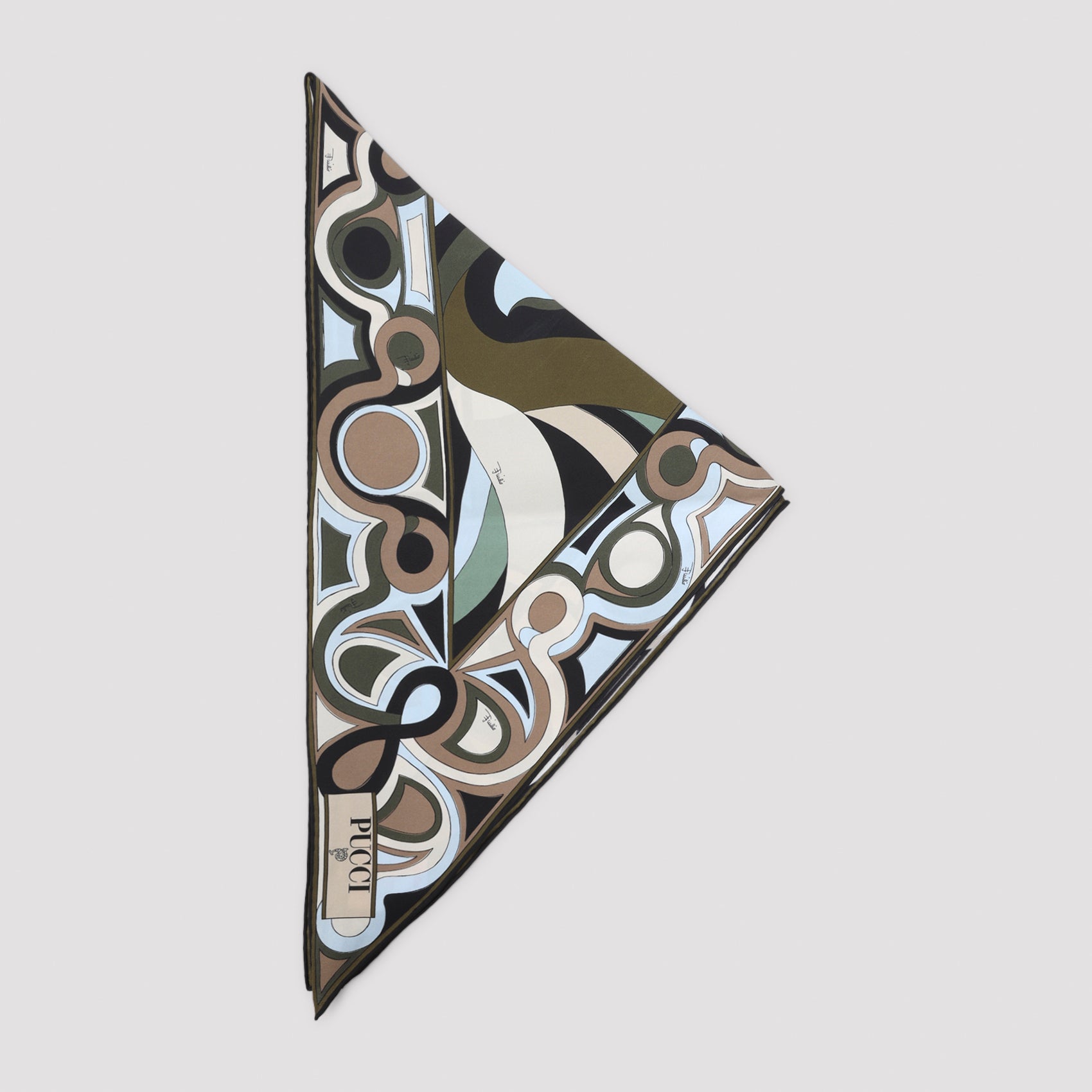 Multicolour Abstract Silk Scarf