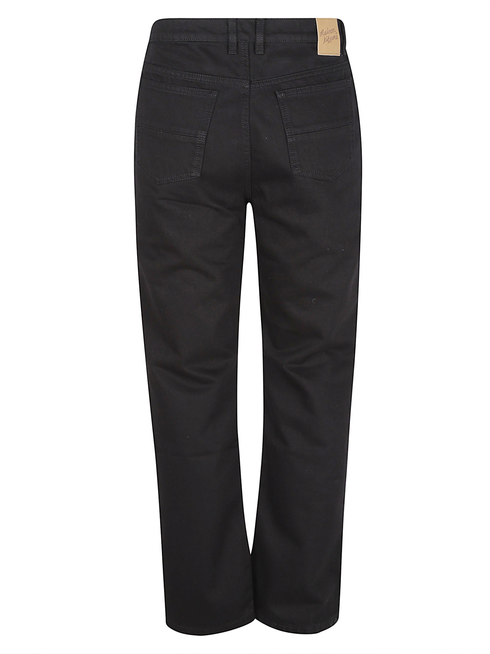Straight-Leg Denim Jeans With Mid-Rise Waist