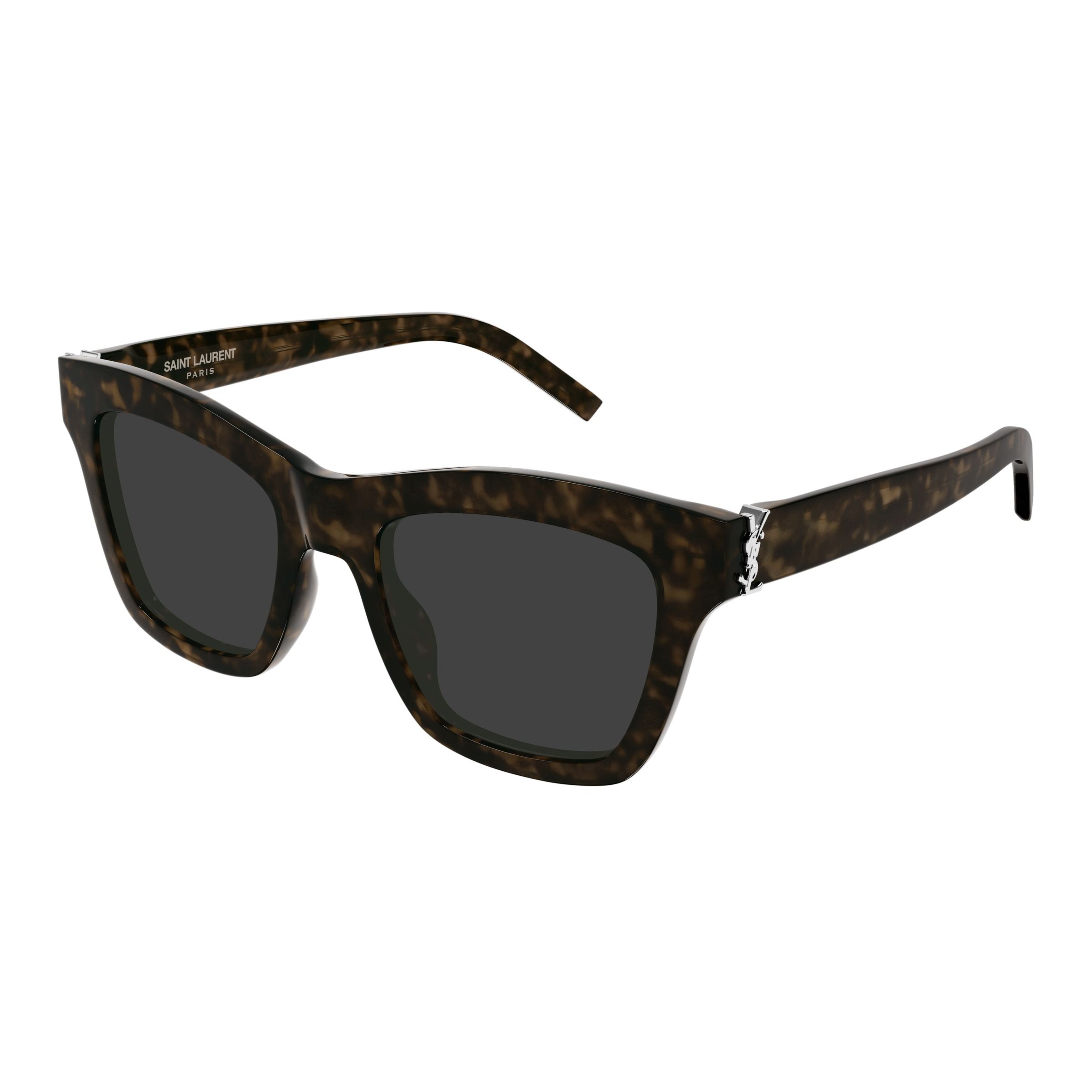 Oversized Tortoiseshell Sunglasses with Silver-tone Logo Detail