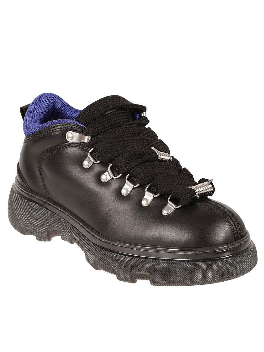 Chunky Sole Black Leather Boots