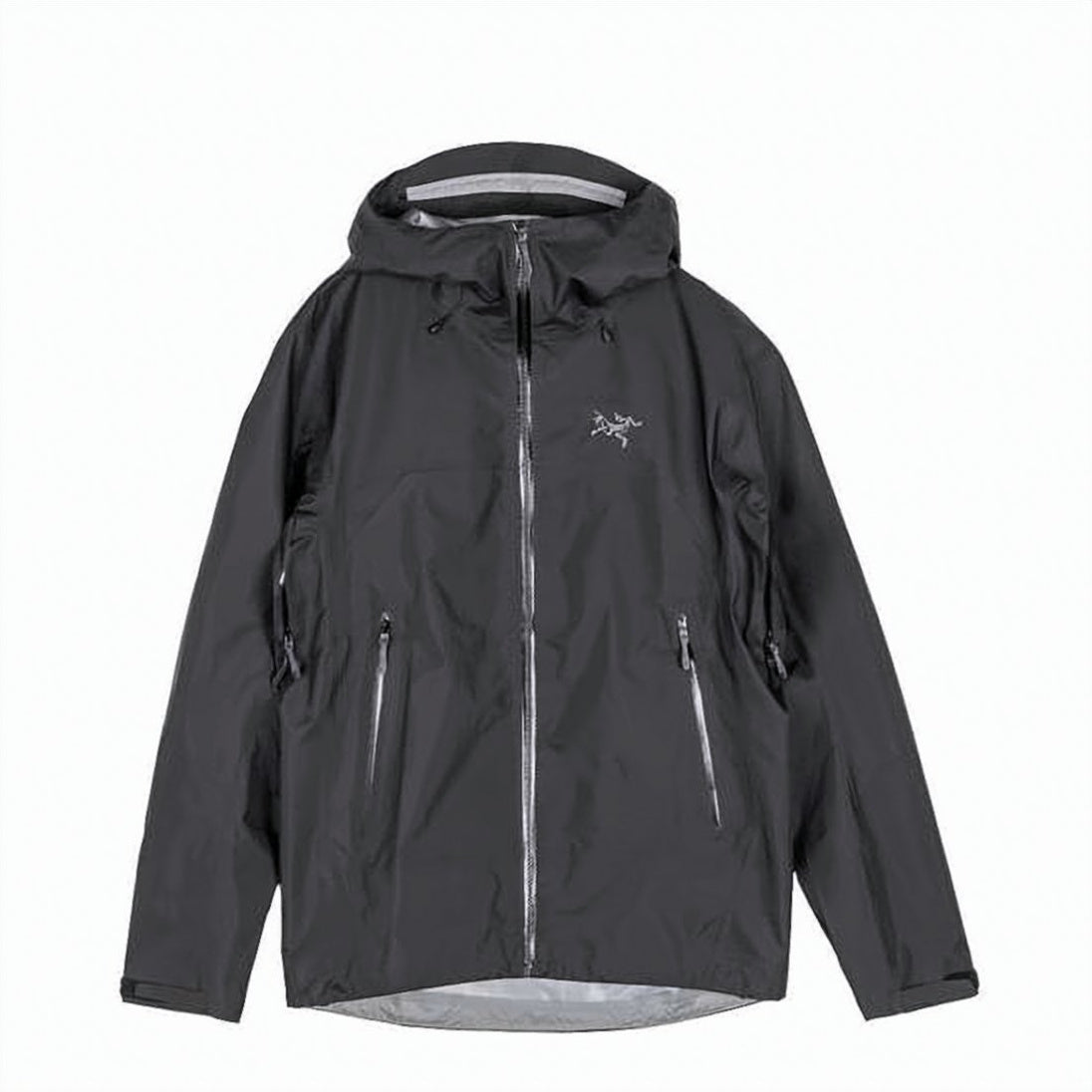 Minimalist Black Jacket with Water-Resistant Finish