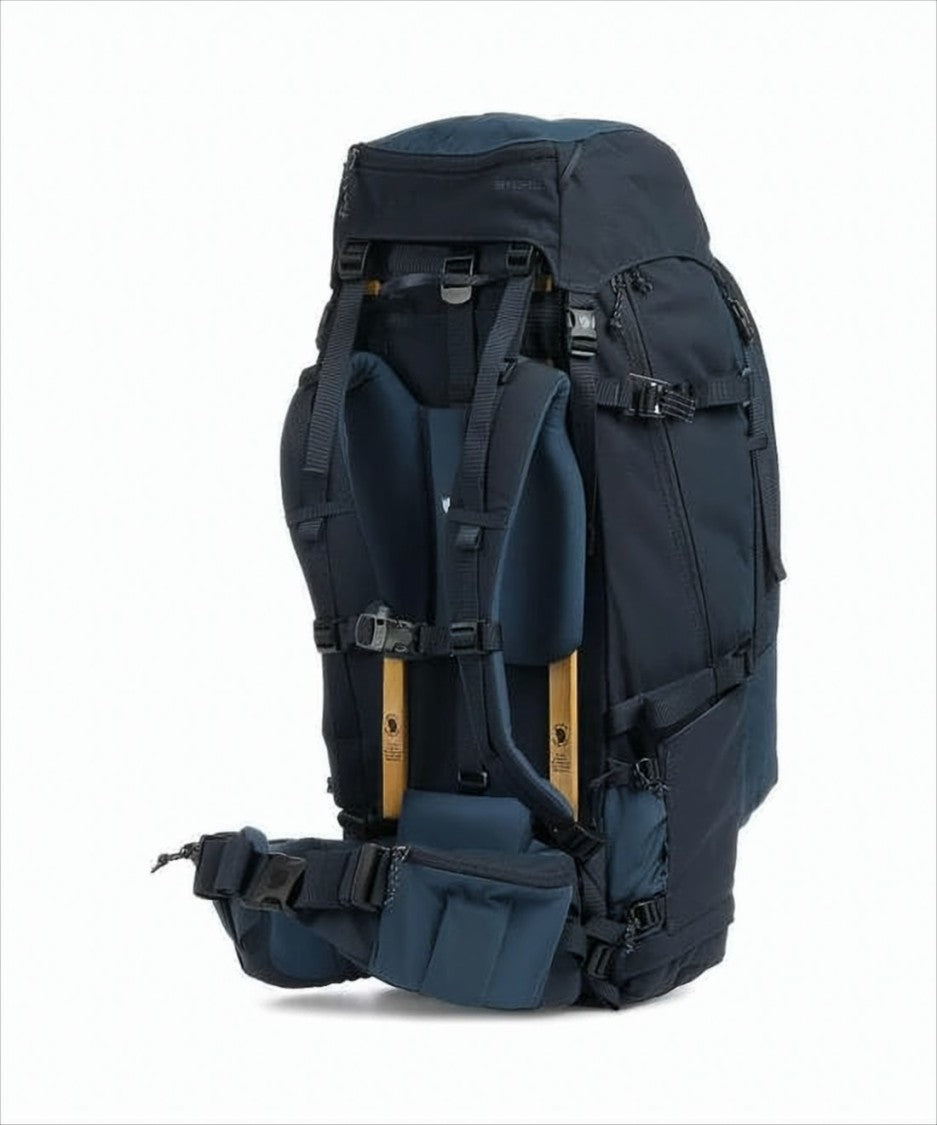 Structured Blue Backpack with Multiple Compartments