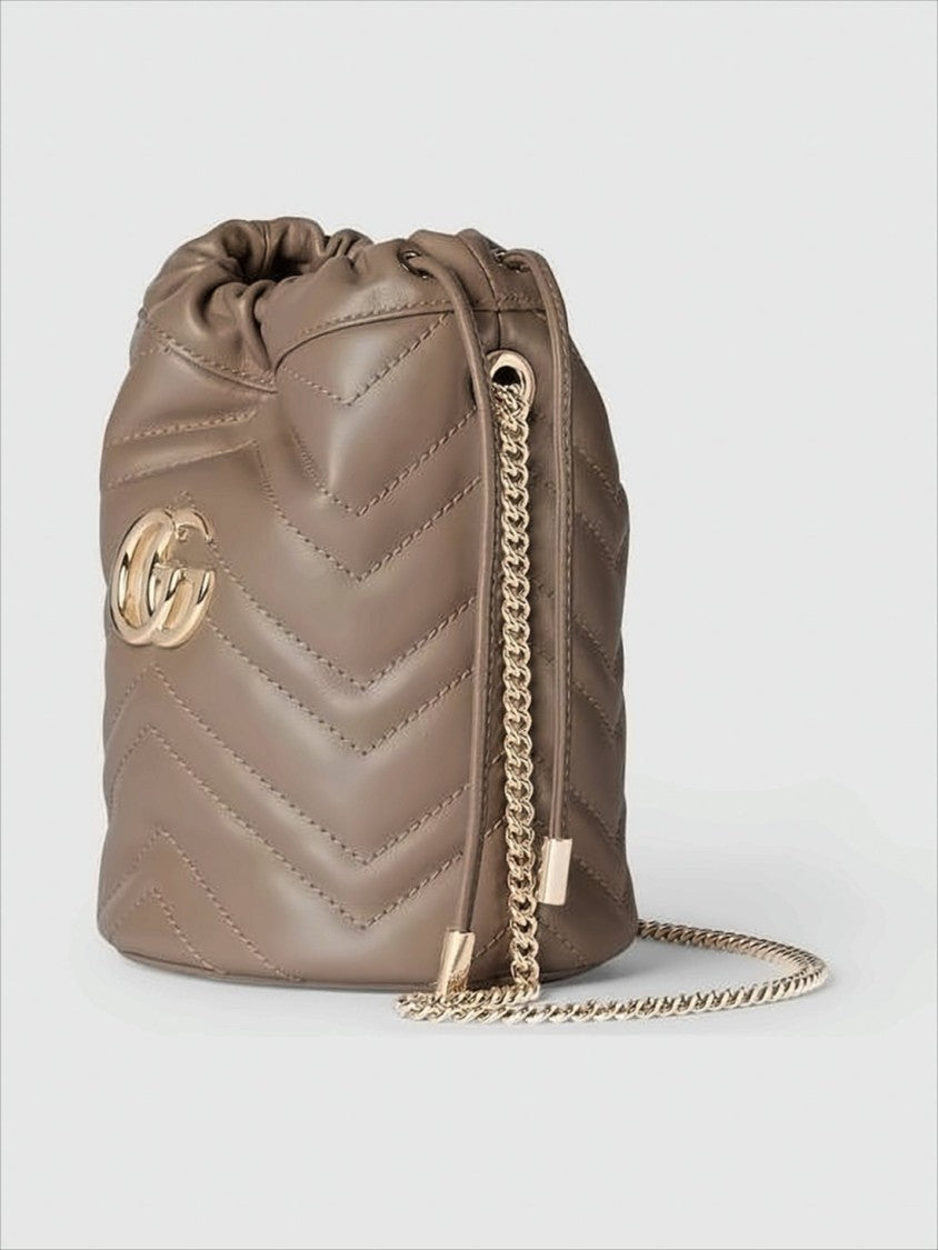 Chevron-Quilted Leather Shoulder Bag