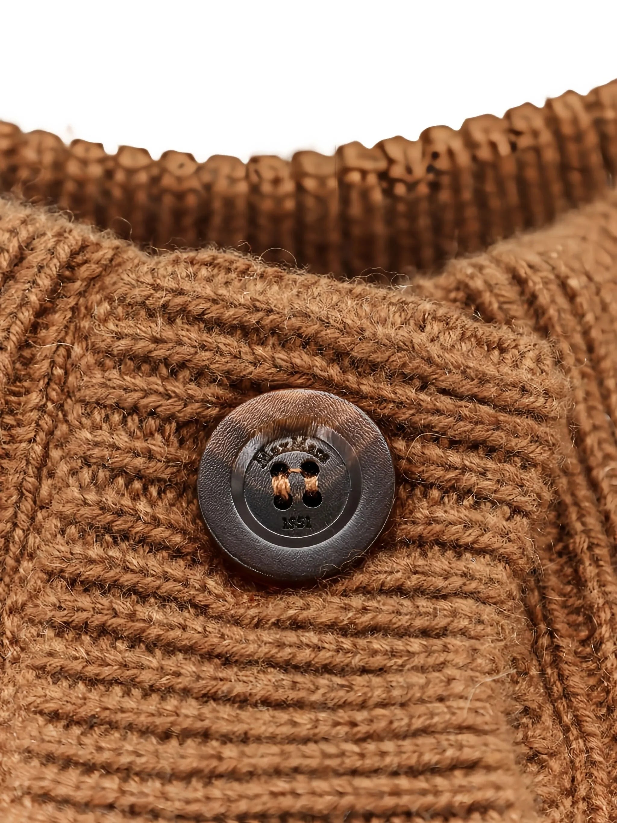 Brown Afelio Ribbed Knit Cropped Jacket