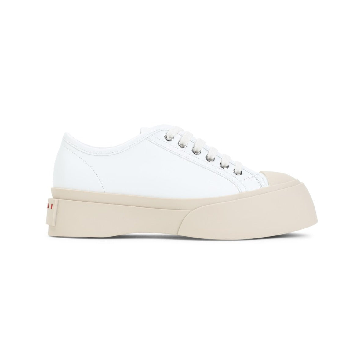 Modern White Calf Leather Sneakers