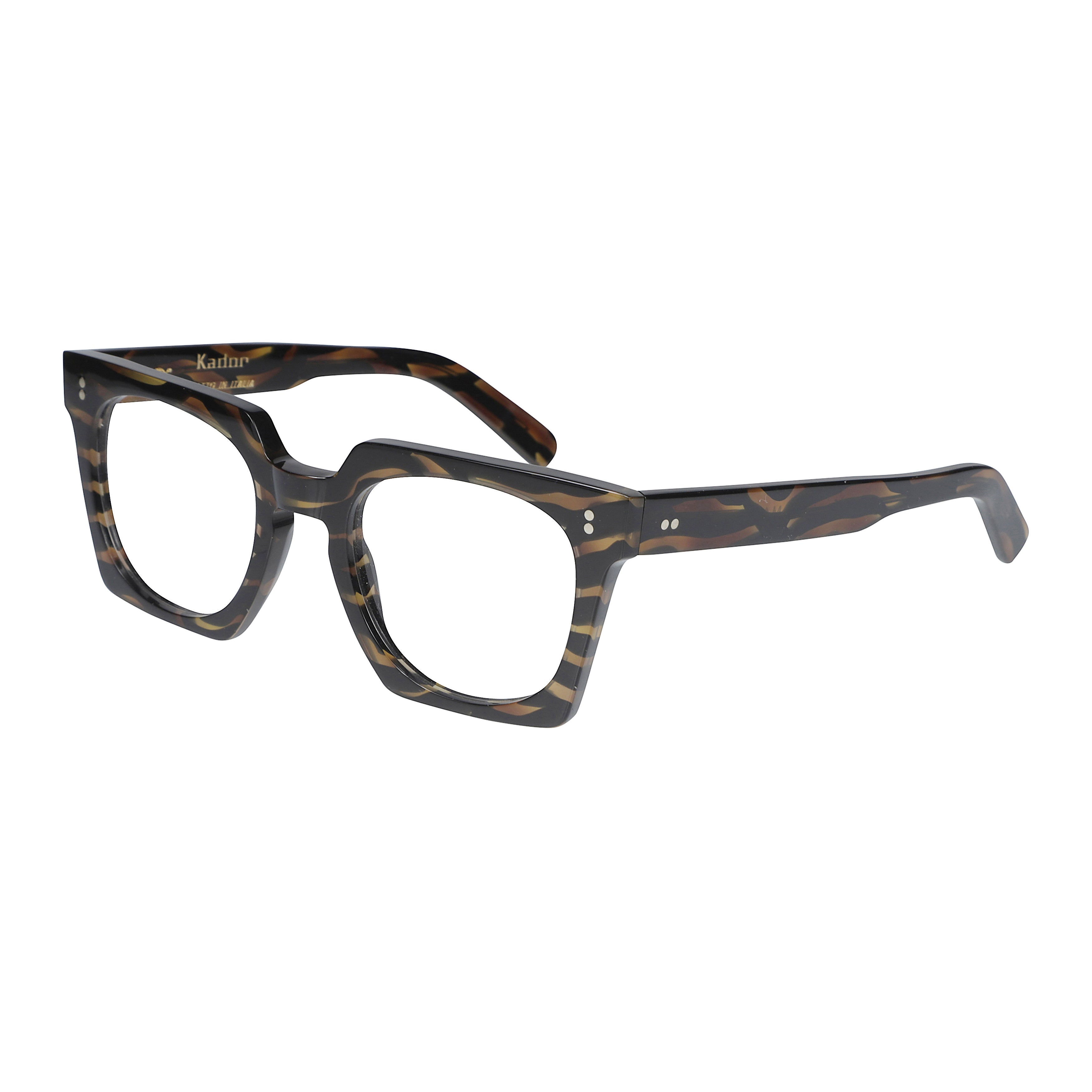 Maya Bold Square Tortoiseshell Frame Sunglasses with Metallic Accents