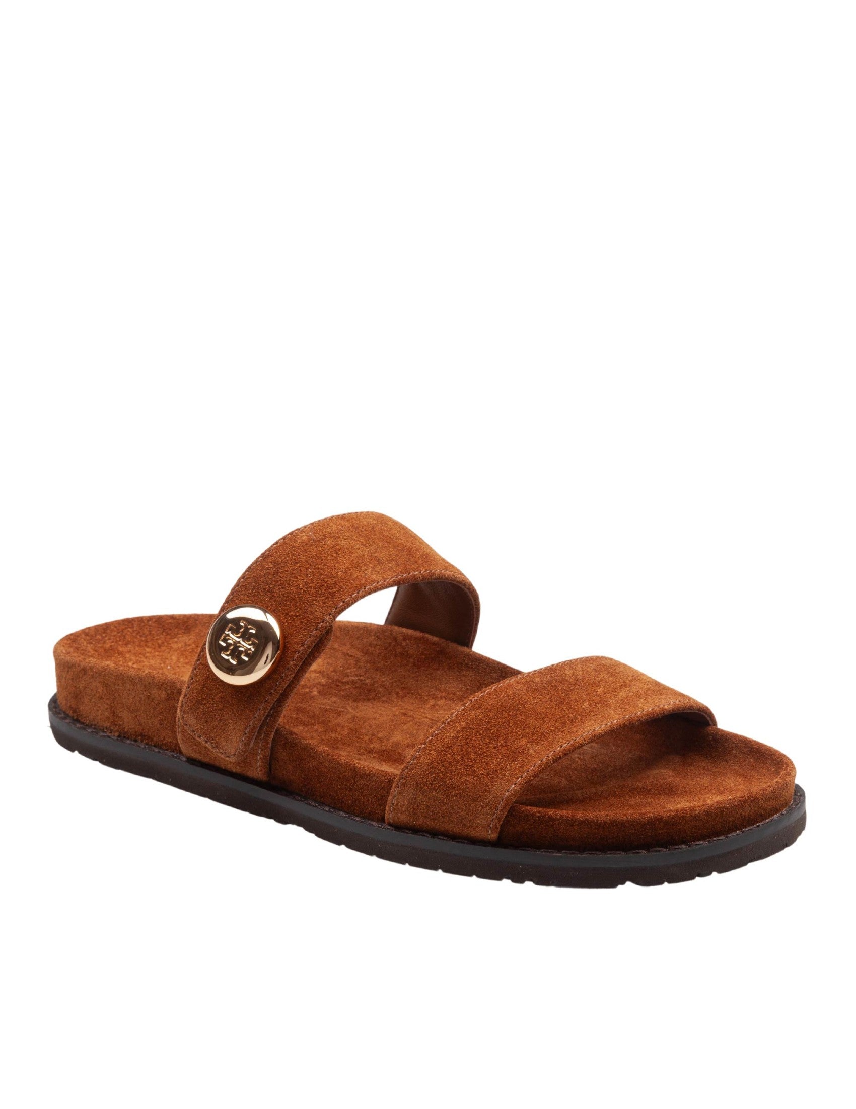 Romy Sport Slide In Brown Suede