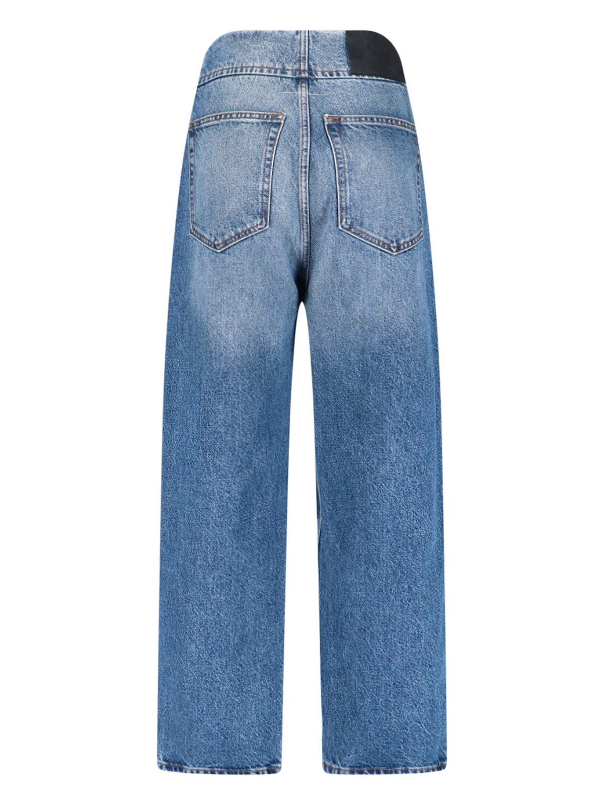 Light Blue Straight-Leg Denim Jeans