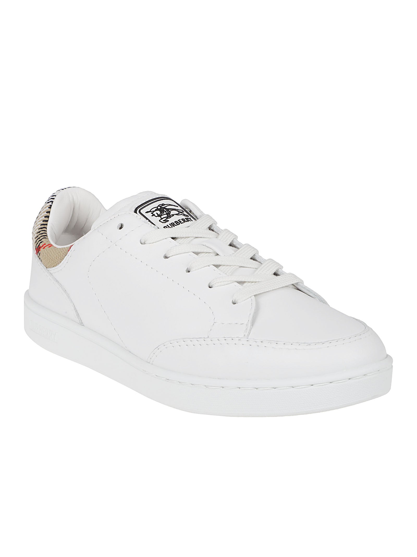 White Leather Low-Top Sneakers