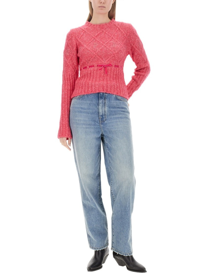 Textured Diamond Knit Sweater