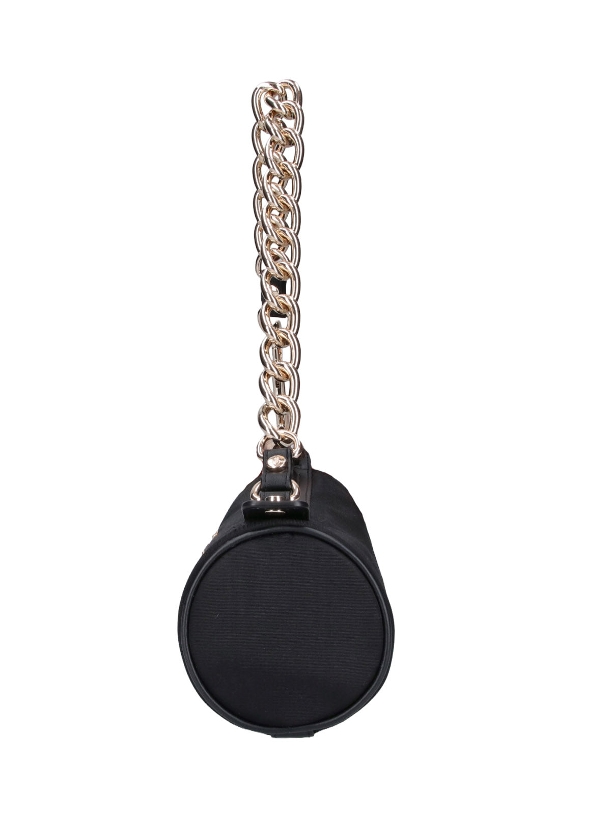 Black Cindy Cylinder Viscose Shoulder Bag