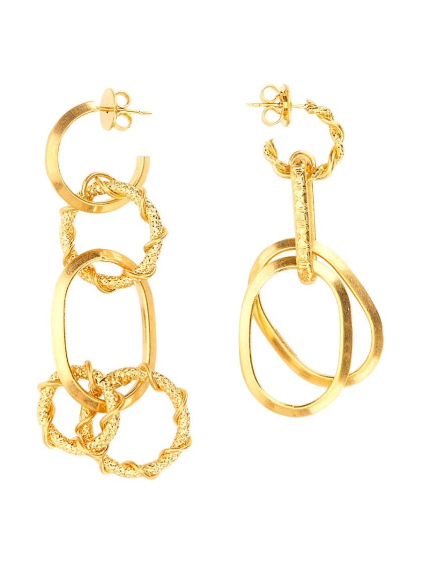 Asymmetrical Gold-Tone Earrings