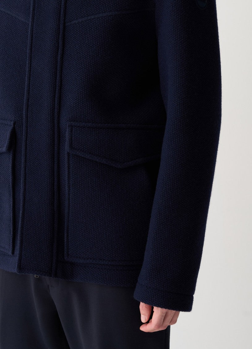 Piqué Hooded Coat