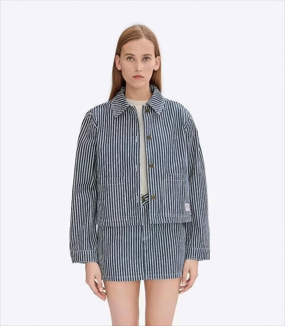 Cropped Cotton Blend Jacket