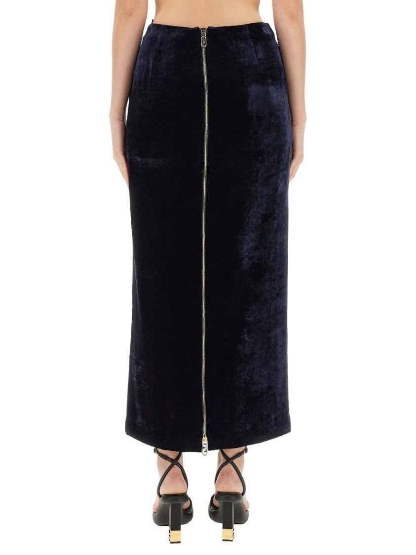 Black Slim-Fit Long Skirt