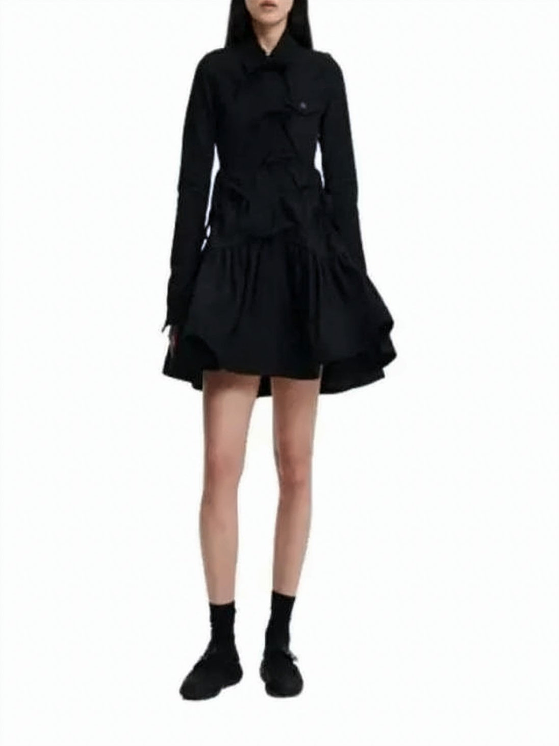 Structured Short Dress with Fitted Bodice
