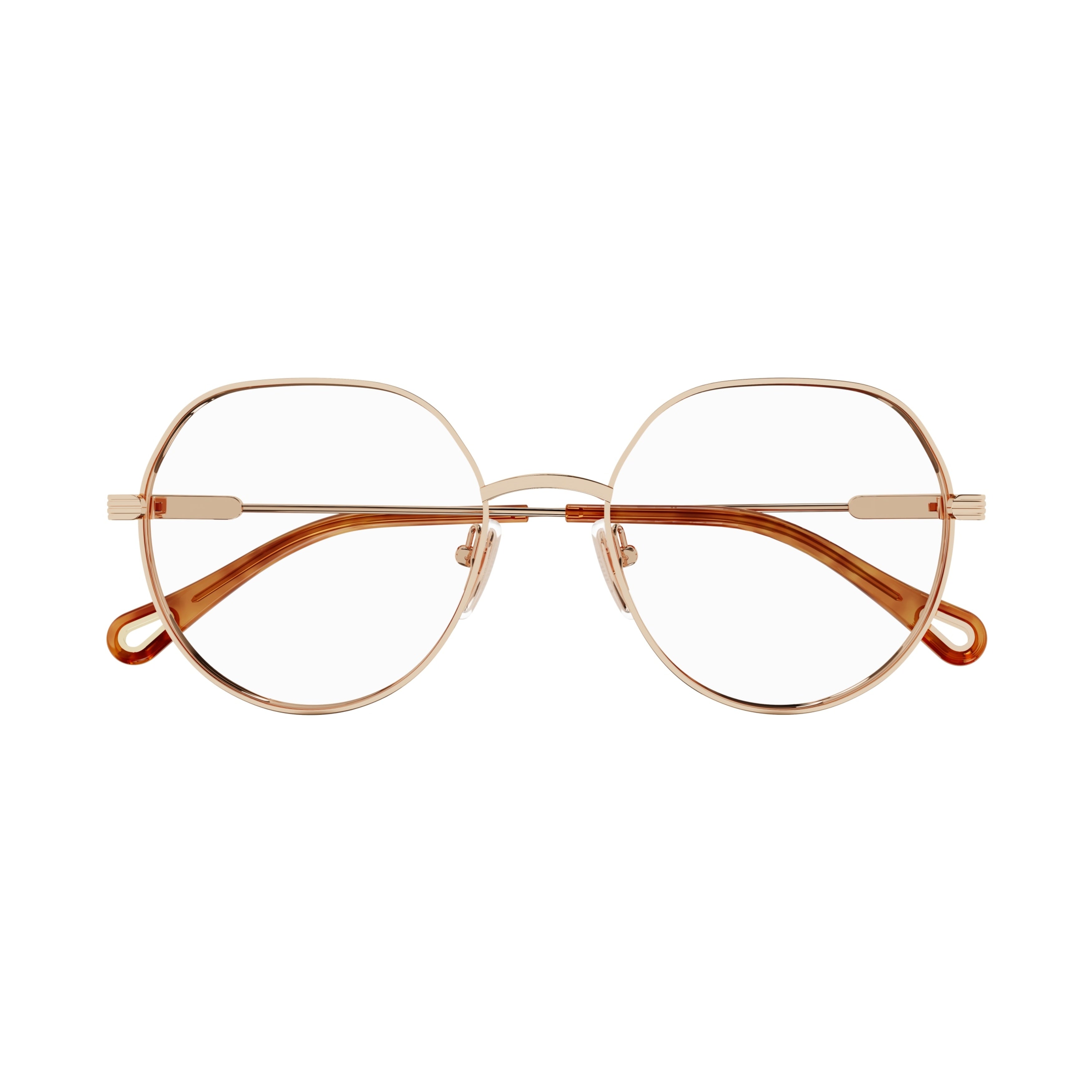 Ch0137o Geometric Gold-tone Eyeglasses