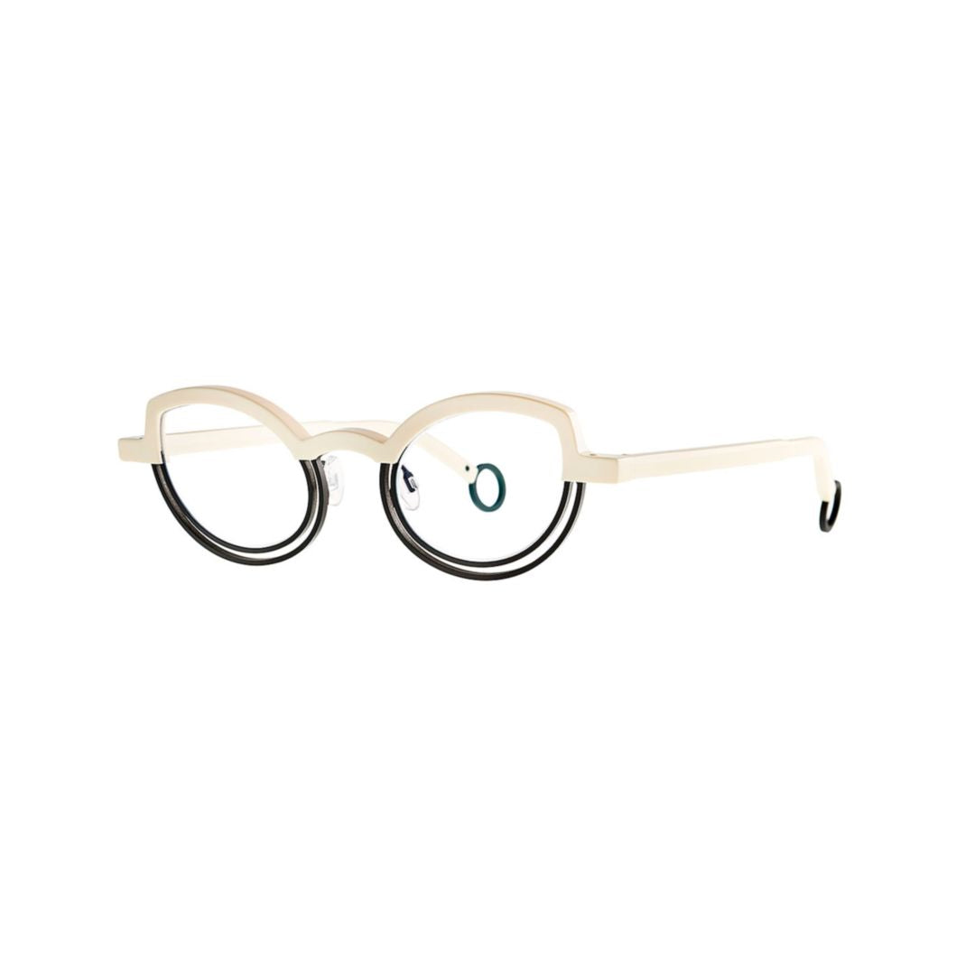 Shooter 003 Cappucino White+Black Matte Round Frame Sunglasses