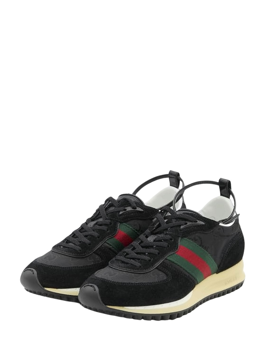 Low-Top Suede and Nylon Sneakers
