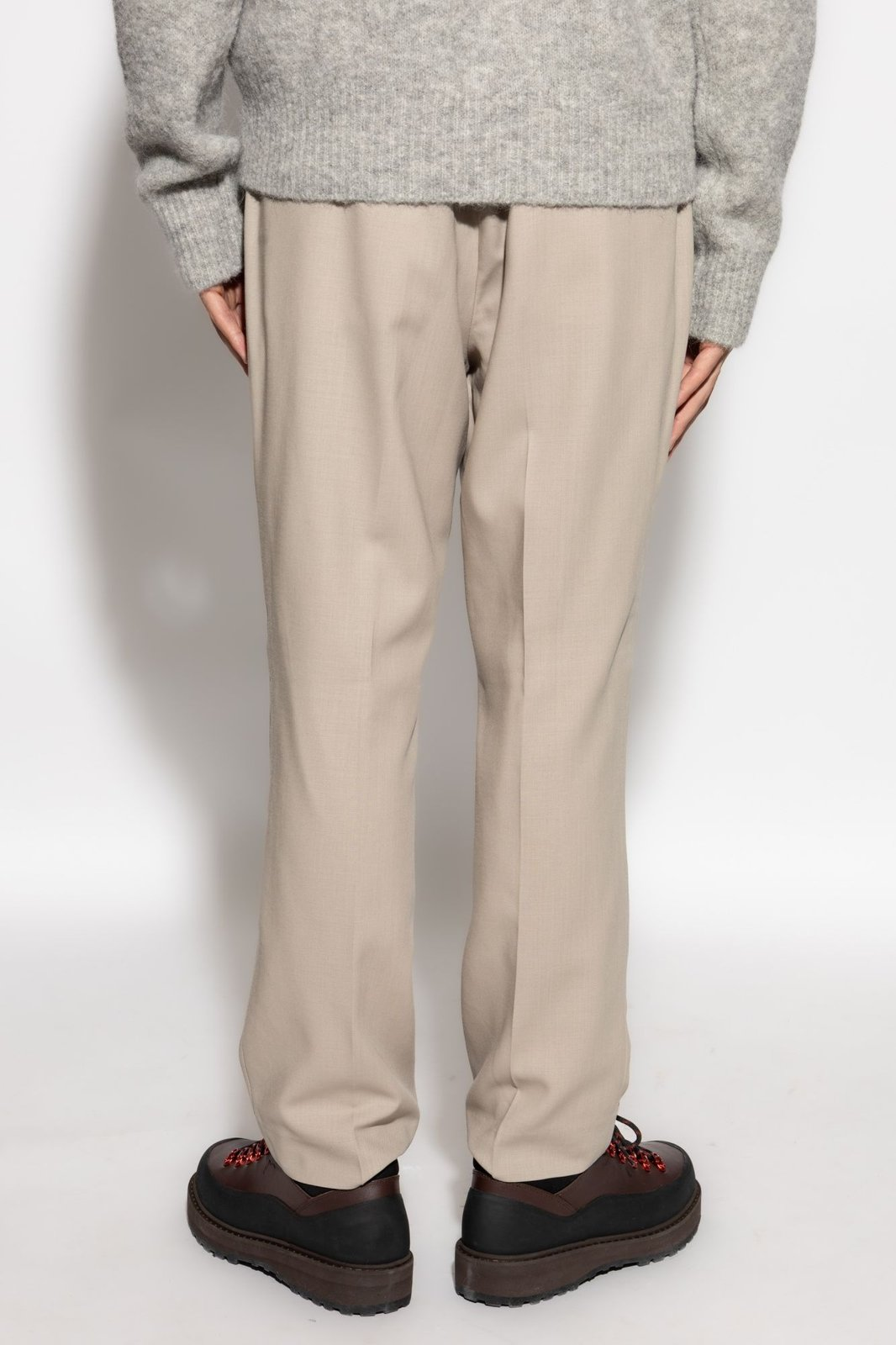 Tailored Straight-Leg Wool Pant