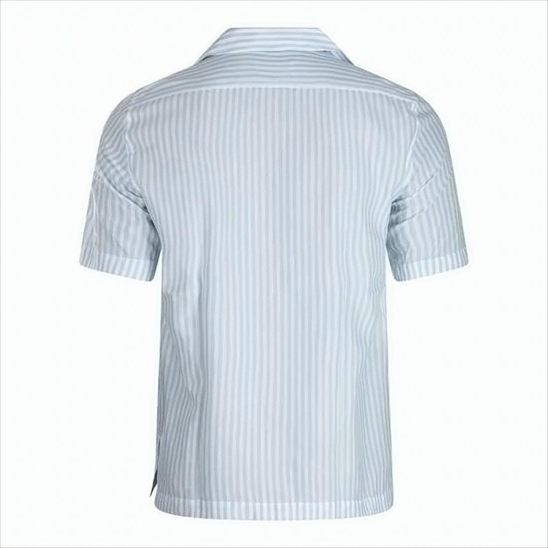 Vertical Striped Short-Sleeved Shirt