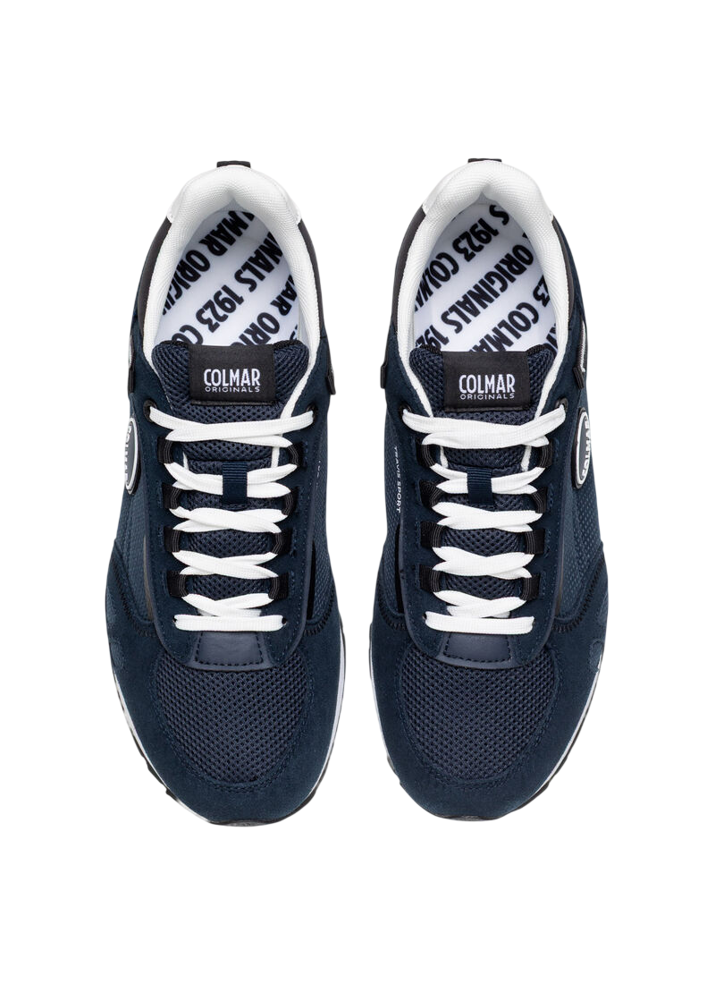 Textured Nylon Sneakers with Suede Inserts