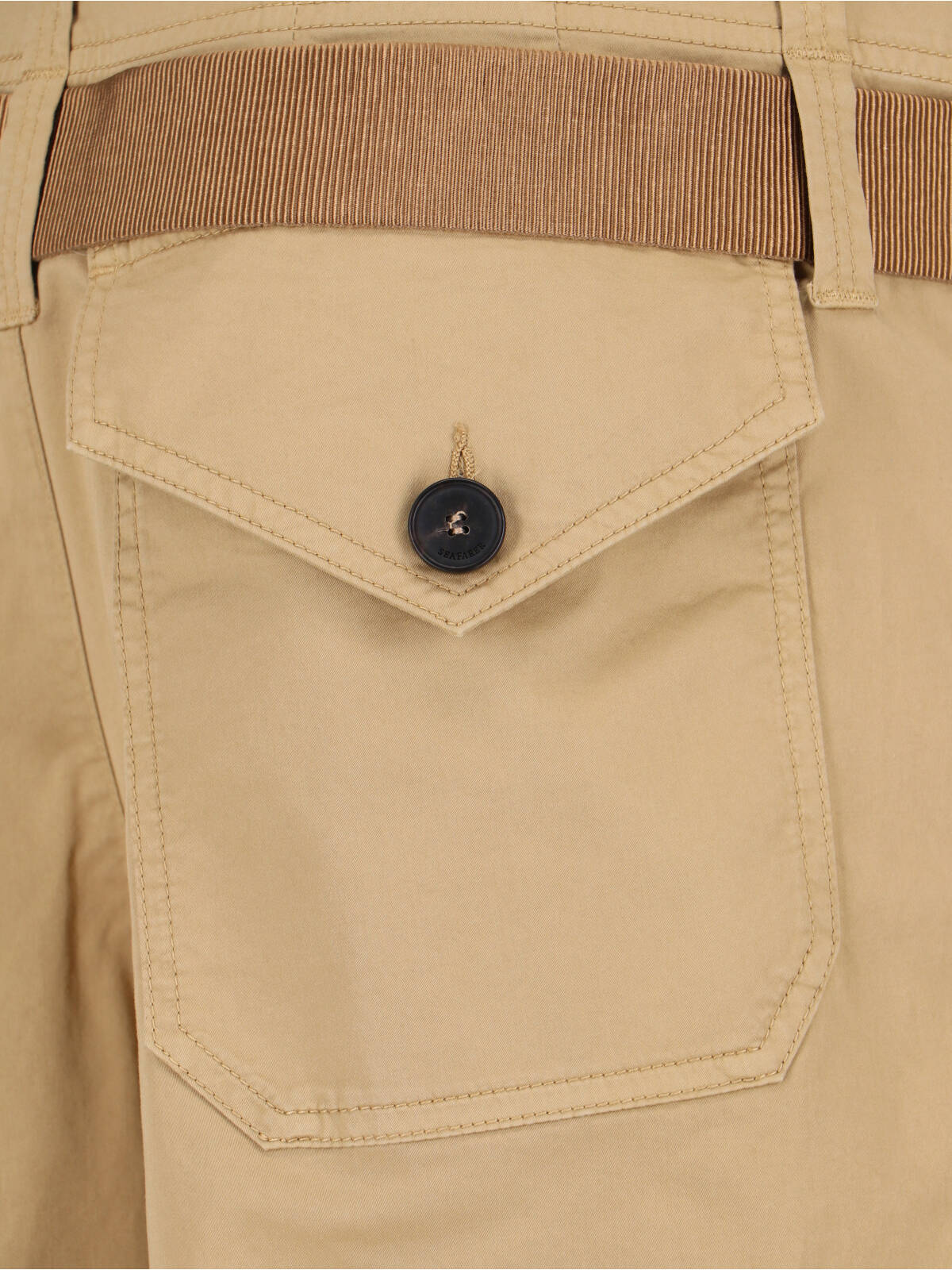 Brown Wide Leg Cotton Pants