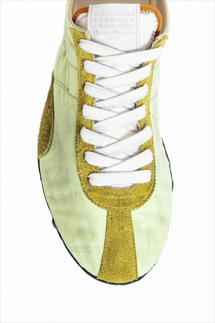 Low-Profile Sneakers With Calf Leather Accents