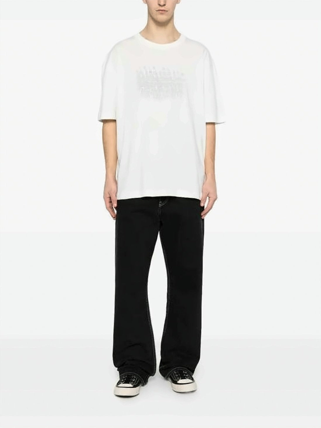 Short-Sleeved T-Shirt With Abstract Print