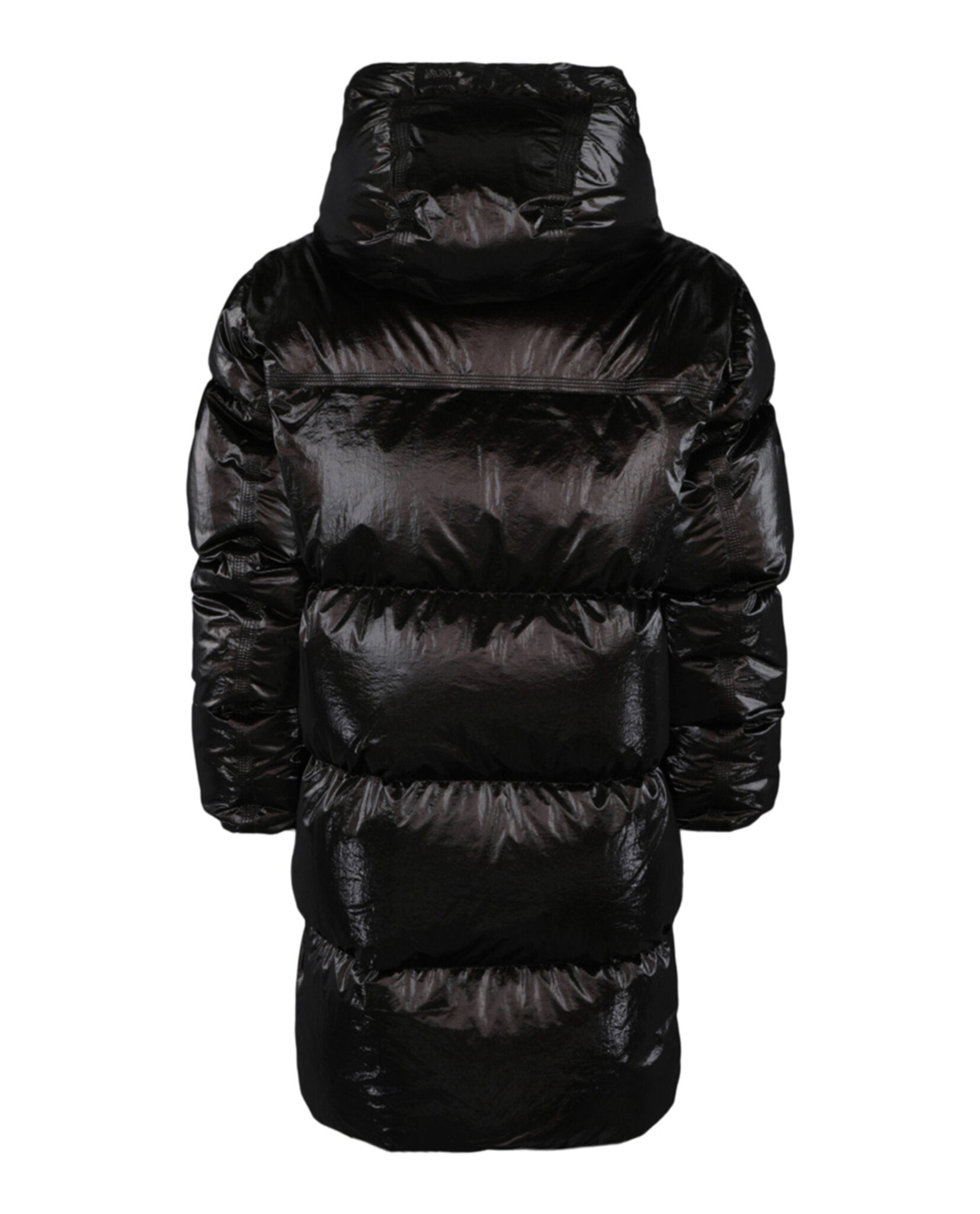 Metallic Long Puffer Jacket