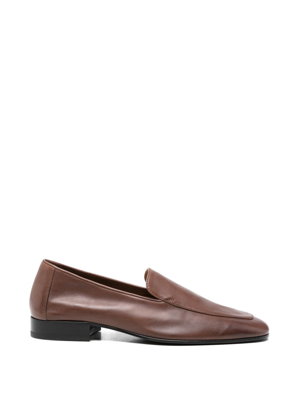 Brown Slip-On Shoes With Almond Toe