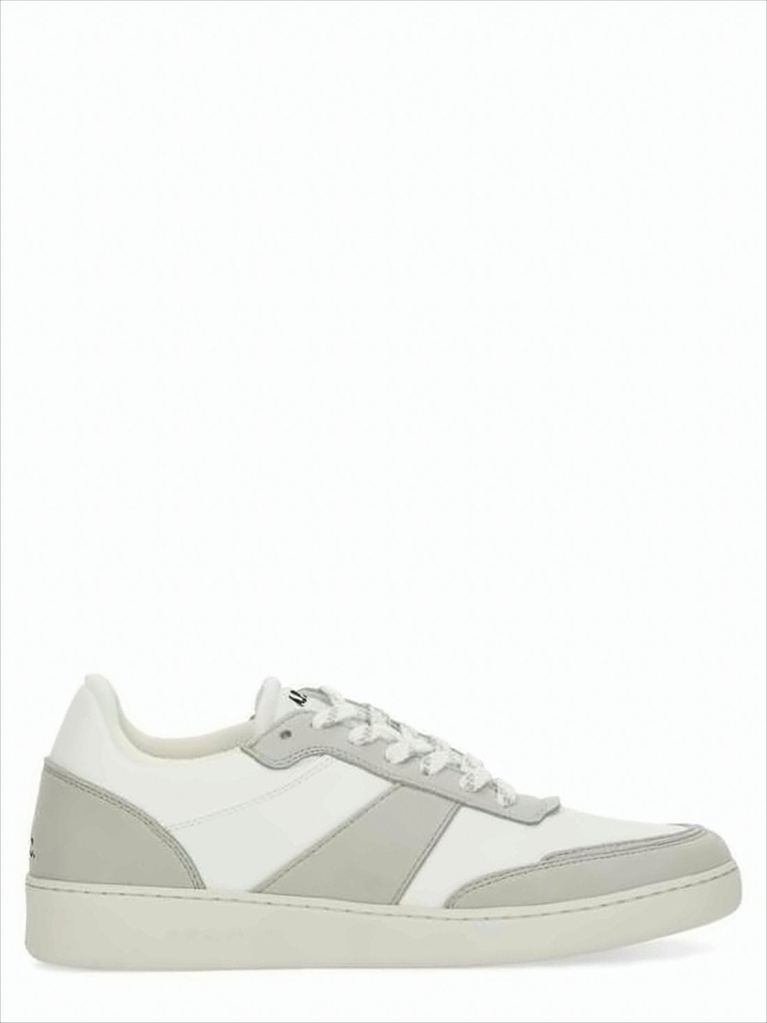 Low-Top Sneakers with Light Grey Suede Overlays