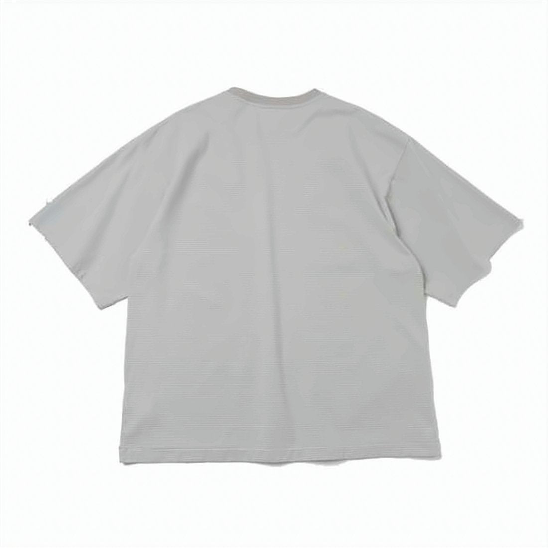 Boxy Fit Grey T-Shirt with Ribbed Collar