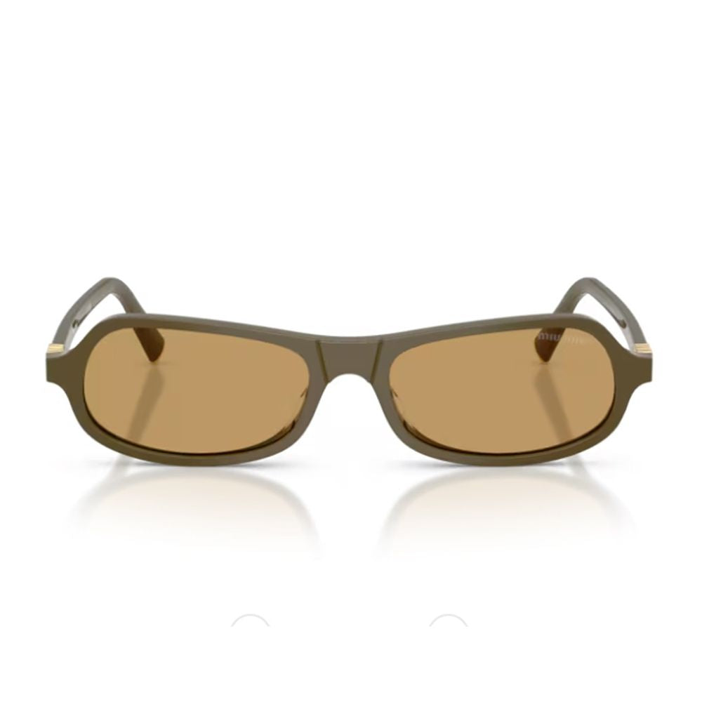 Sculpted Green Acetate Sunglasses with Retro Character