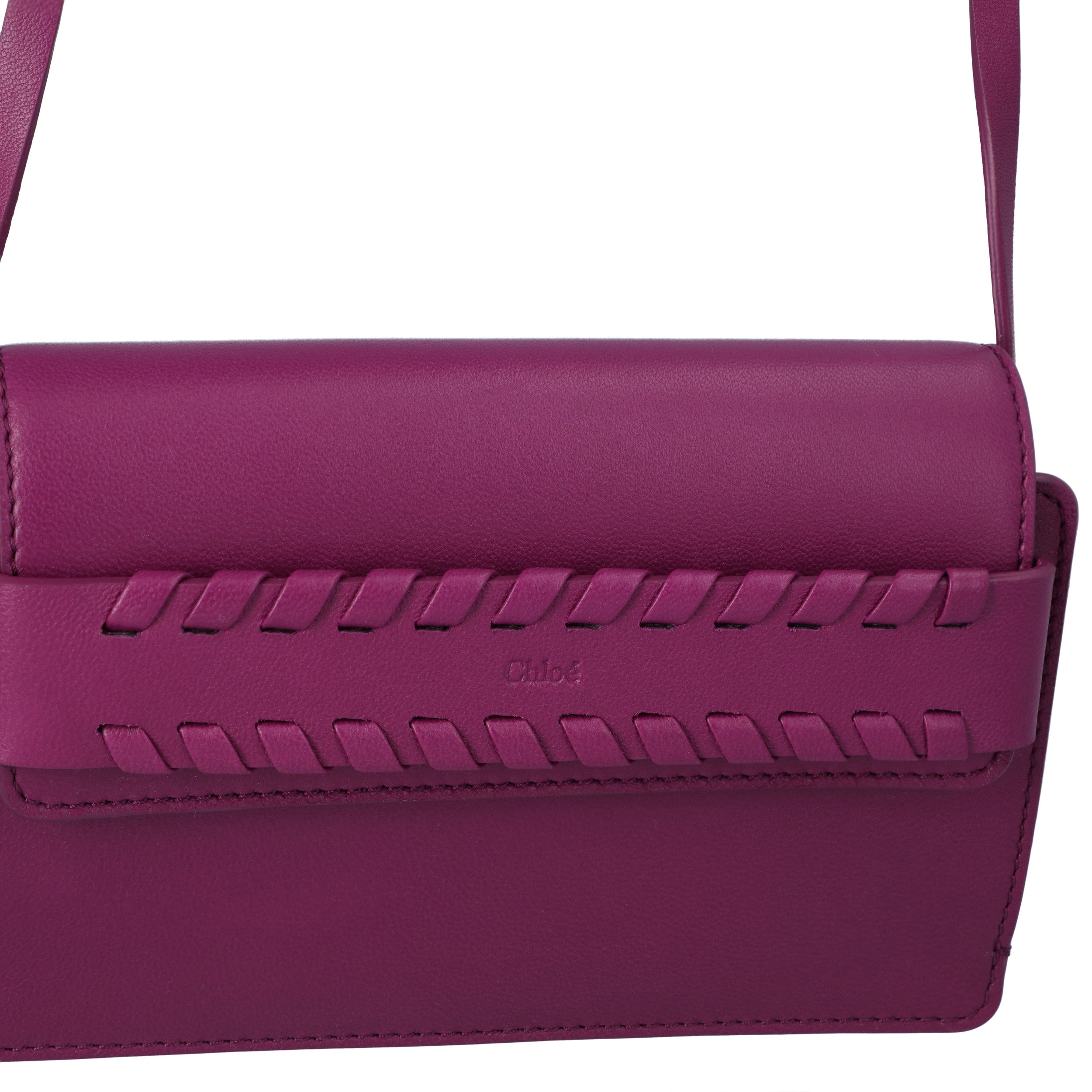 Shoulder Bag With Braided Detail Purple