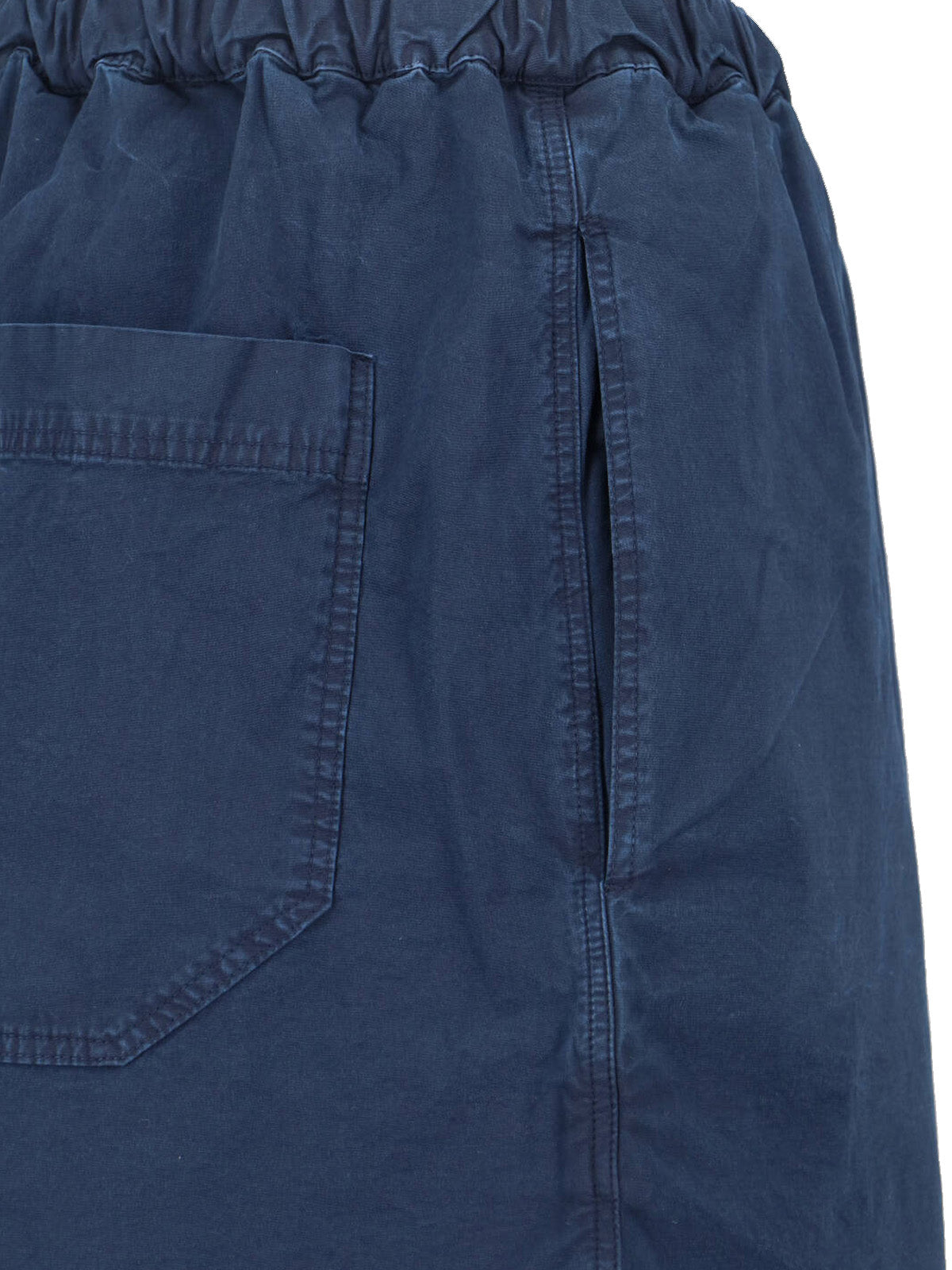 Blue Keel Mid-Rise Cotton Shorts