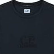 Short-Sleeved T-Shirt with Embossed Logo and Classic Neckline